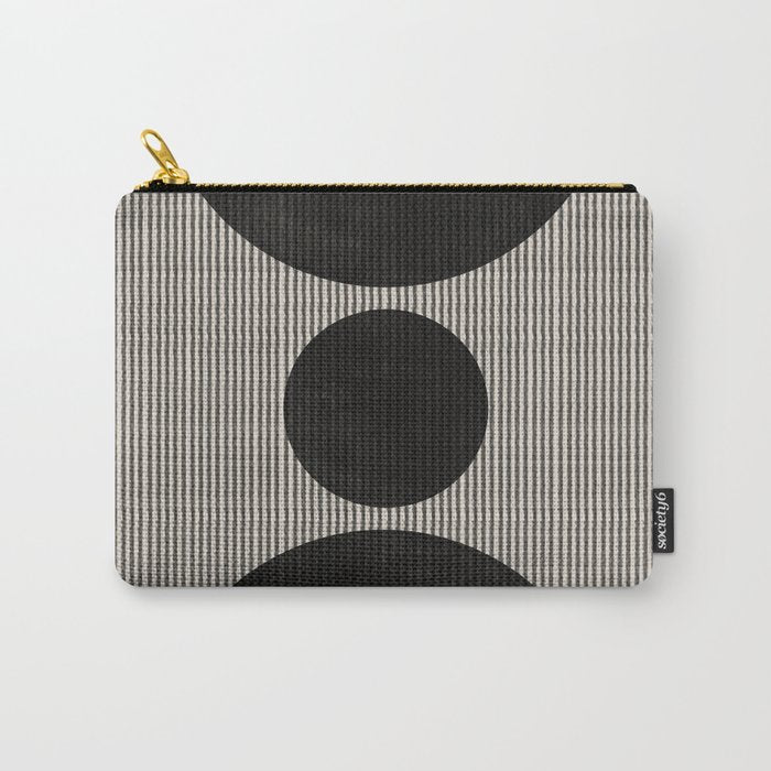 Woodblock Geometric Composition Carry All Pouch Gallery Image 1