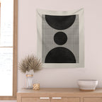 Woodblock Geometric Composition Wall Tapestry Gallery Image 2