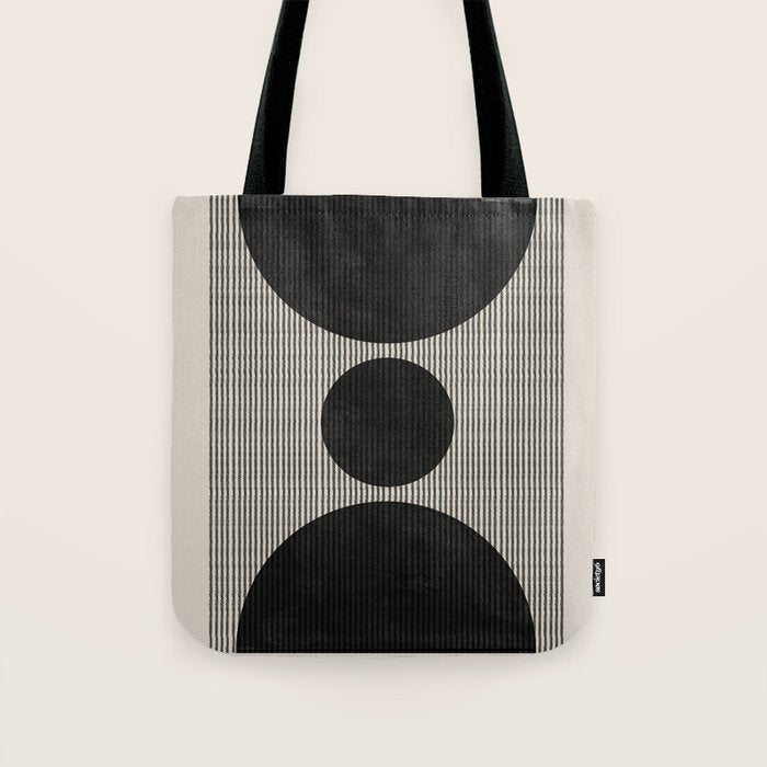 Woodblock Geometric Composition Tote Bag Gallery Image 1