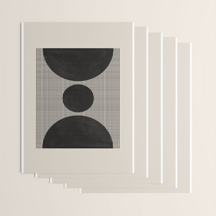 Woodblock Geometric Composition Wrapping Paper Gallery Image 3