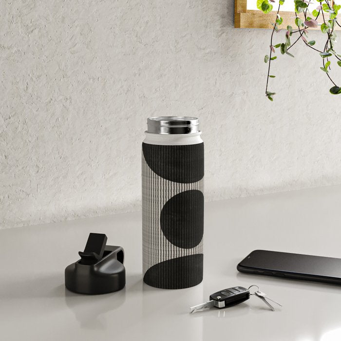 Woodblock Geometric Composition Water Bottle Gallery Image 4