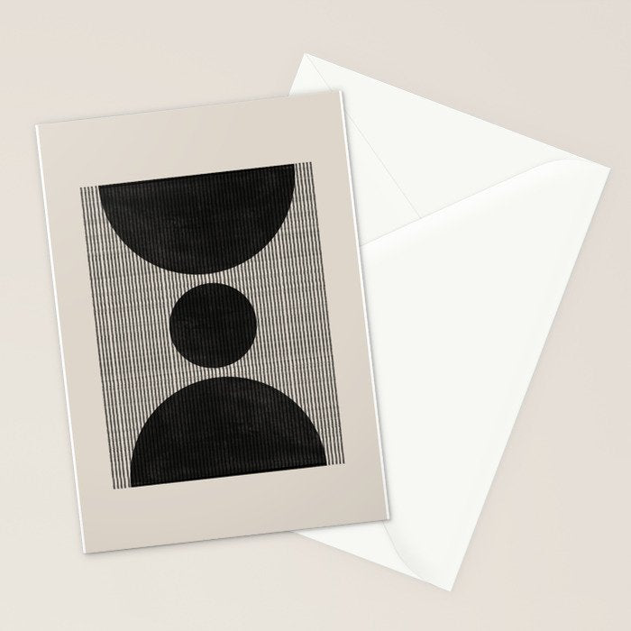 Woodblock Geometric Composition Stationery Card Gallery Image 2