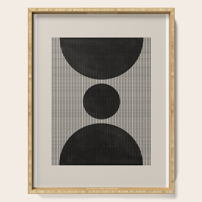 Woodblock Geometric Composition Serving Tray Gallery Image 1