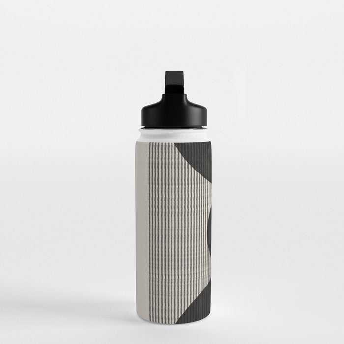 Woodblock Geometric Composition Water Bottle Gallery Image 3