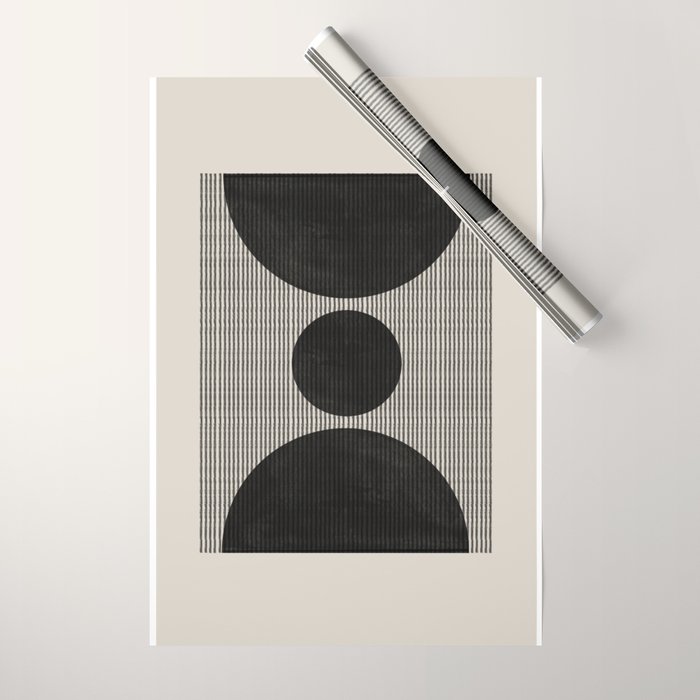 Woodblock Geometric Composition Wrapping Paper Gallery Image 1
