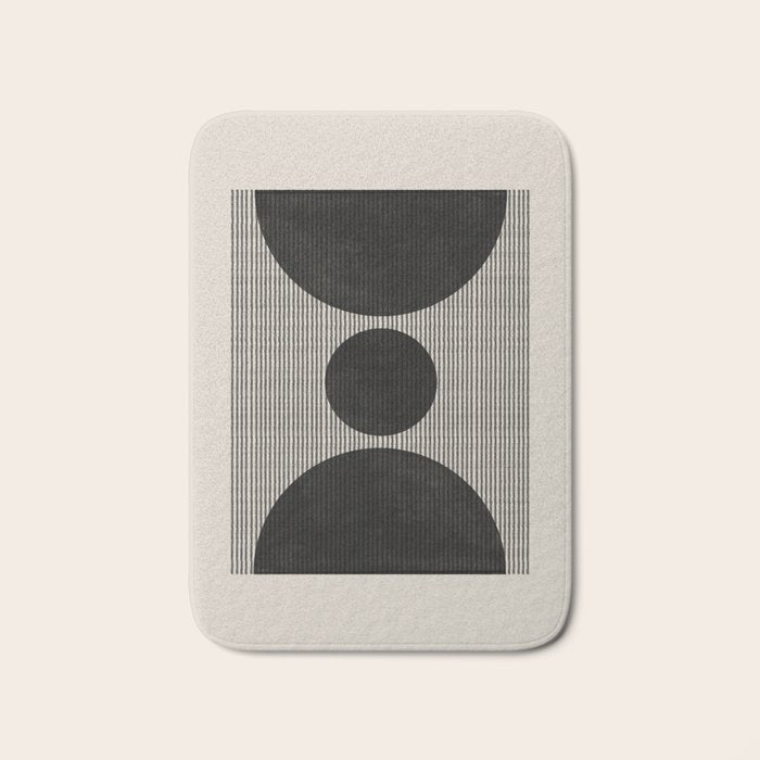 Woodblock Geometric Composition Bath Mat Gallery Image 1