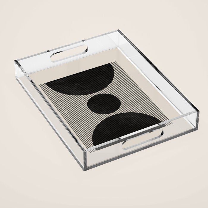 Woodblock Geometric Composition Acrylic Tray Gallery Image 1