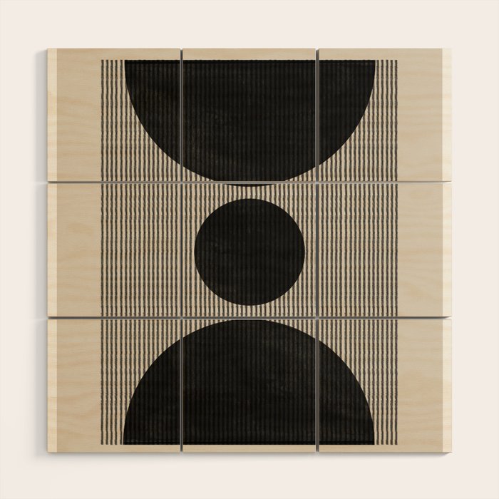 Woodblock Geometric Composition Wood Wall Art Gallery Image 1