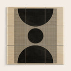 Woodblock Geometric Composition Wood Wall Art Gallery Image 1