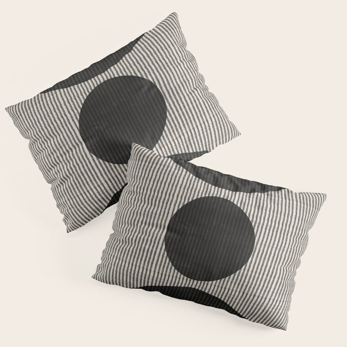 Woodblock Geometric Composition Pillow Sham Gallery Image 3
