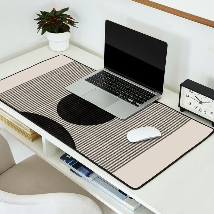 Woodblock Geometric Composition Desk Mat Gallery Image 2