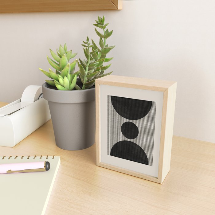 Woodblock Geometric Composition Mini Art Print Gallery Image 2