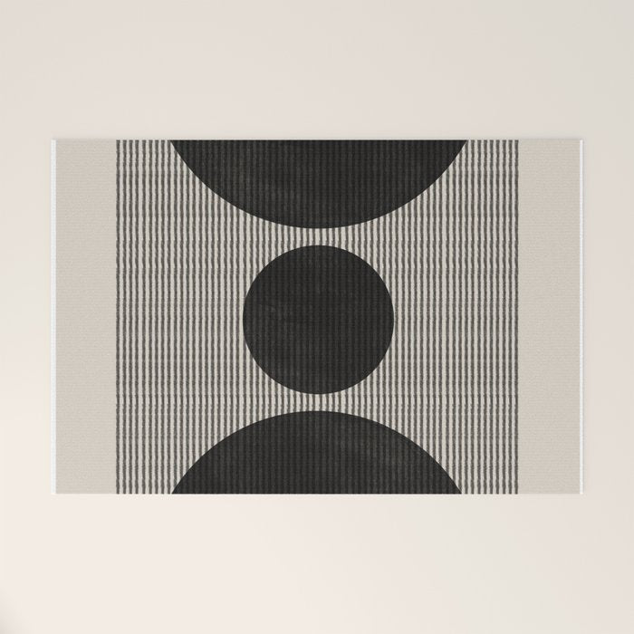 Woodblock Geometric Composition Welcome Mat Gallery Image 1