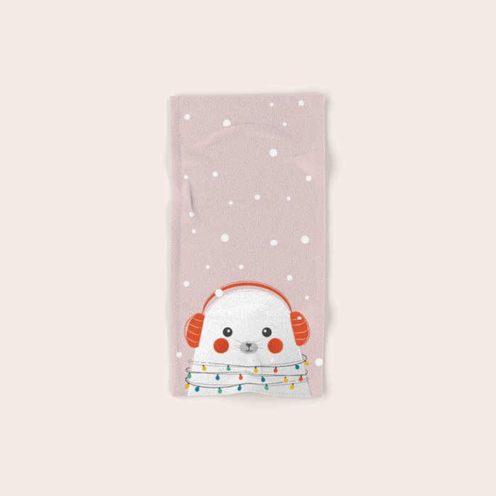Christmas Animals - Cute Seal Bath Towel Gallery Image 1