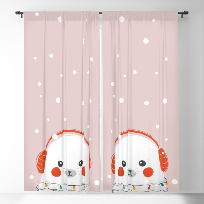 Christmas Animals - Cute Seal Window Curtain Gallery Image 5