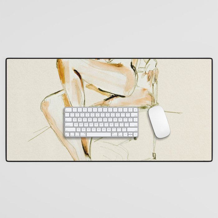 nude woman 2 Desk Mat Gallery Image 1