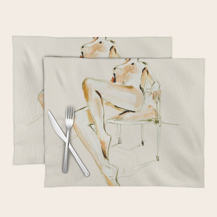 nude woman 2 Placemat Gallery Image 1