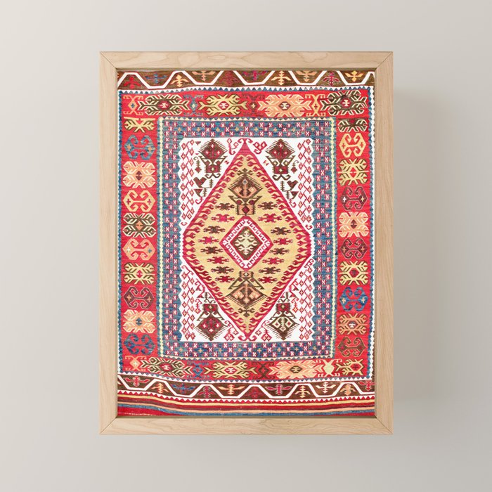 Turkish Central Anatolian Kilim Mini Art Print Gallery Image 1