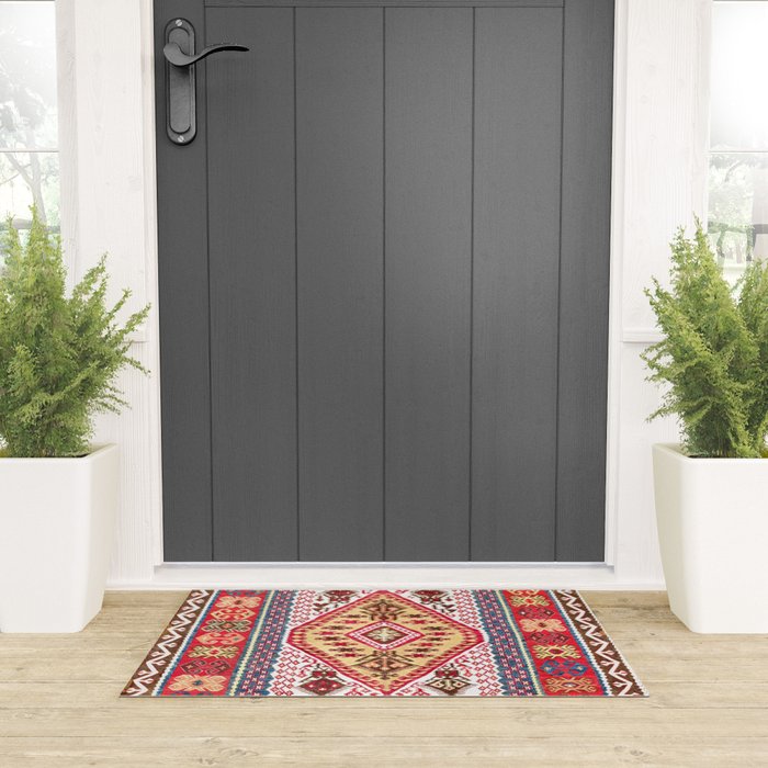Turkish Central Anatolian Kilim Welcome Mat Gallery Image 3