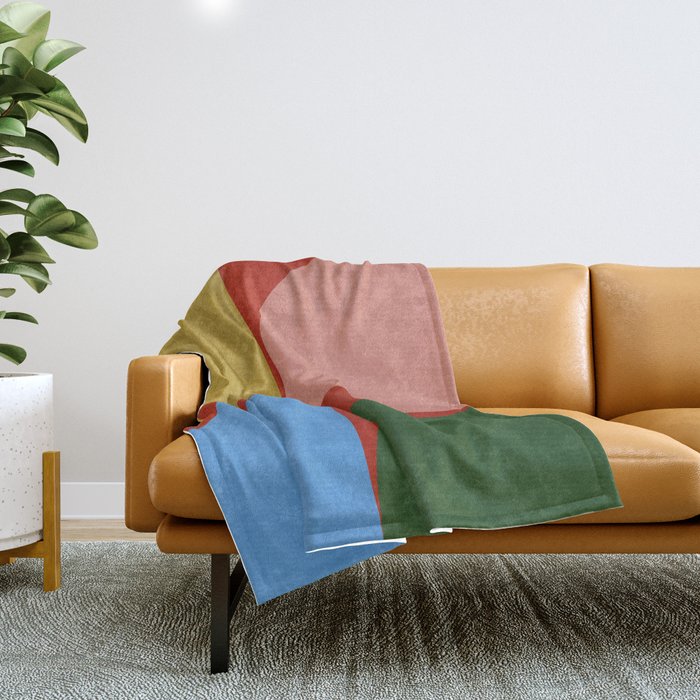 abstract retro vivid fall 6 Throw Blanket Gallery Image 1