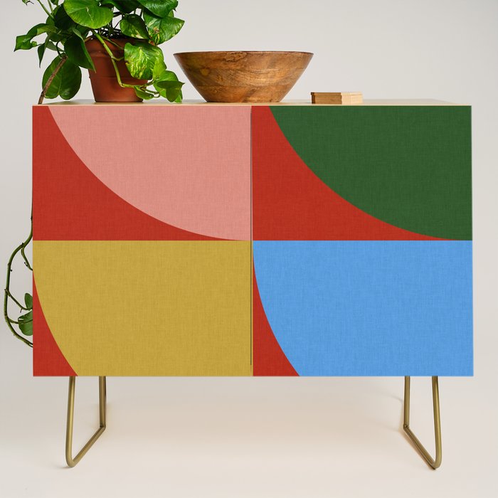 abstract retro vivid fall 6 Credenza Gallery Image 1