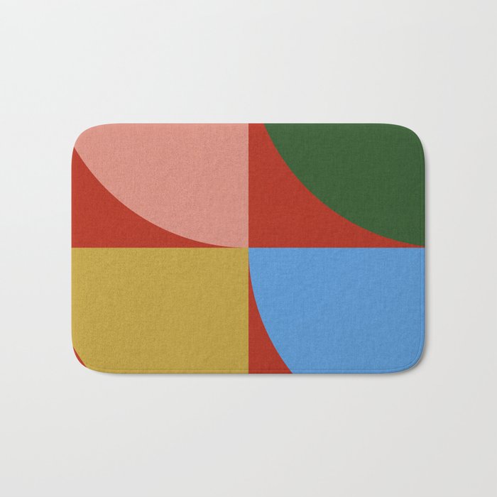 abstract retro vivid fall 6 Bath Mat Gallery Image 1