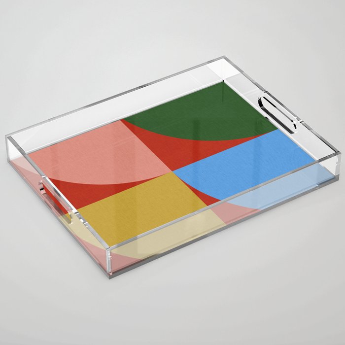 abstract retro vivid fall 6 Acrylic Tray Gallery Image 1