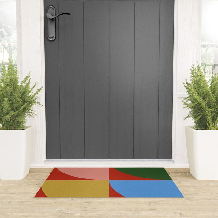 abstract retro vivid fall 6 Welcome Mat Gallery Image 3