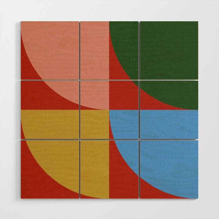 abstract retro vivid fall 6 Wood Wall Art Gallery Image 1