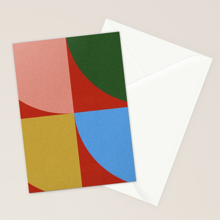 abstract retro vivid fall 6 Stationery Card Gallery Image 2