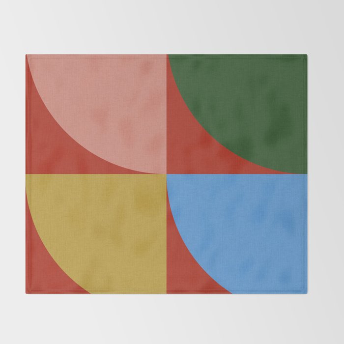 abstract retro vivid fall 6 Throw Blanket Gallery Image 2
