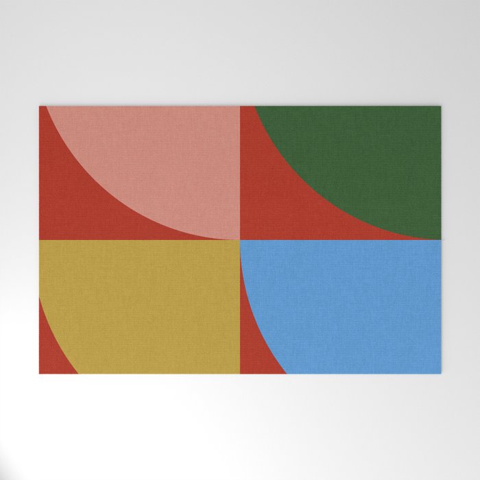 abstract retro vivid fall 6 Welcome Mat Gallery Image 1