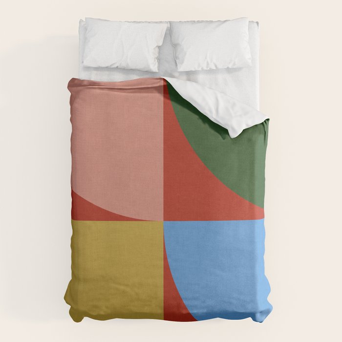 abstract retro vivid fall 6 Duvet Cover Gallery Image 6