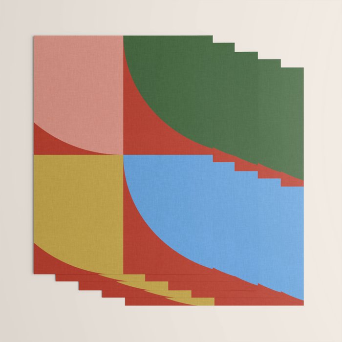 abstract retro vivid fall 6 Wrapping Paper Gallery Image 3