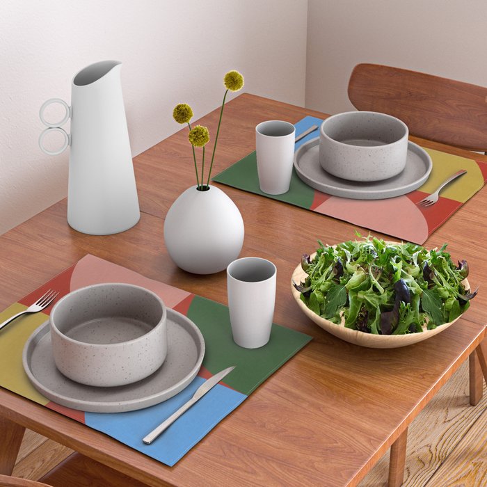 abstract retro vivid fall 6 Placemat Gallery Image 2