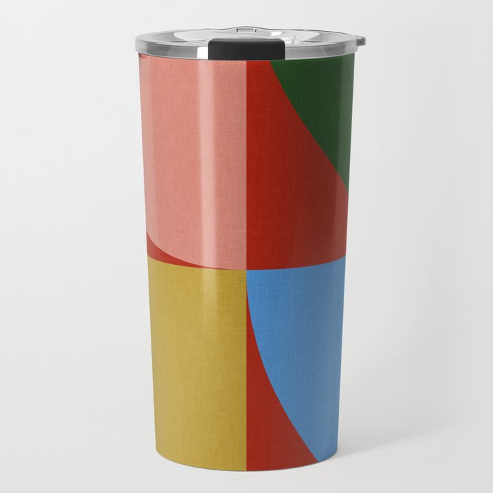 abstract retro vivid fall 6 Travel Mug Gallery Image 1