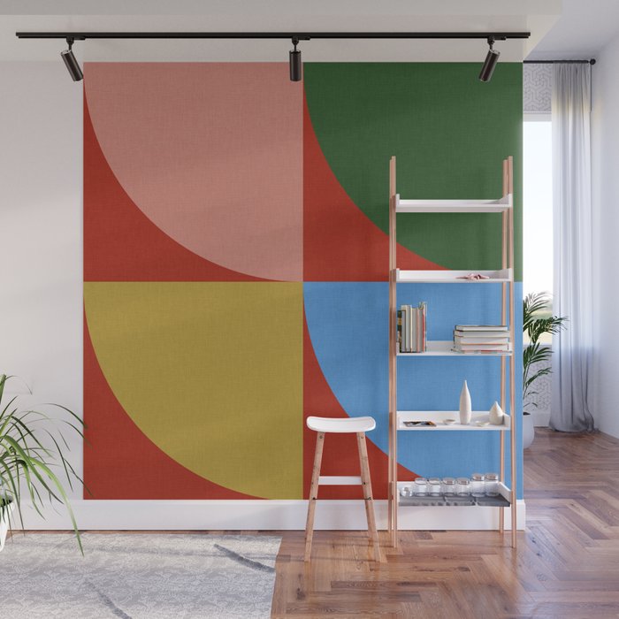 abstract retro vivid fall 6 Wall Mural Gallery Image 1