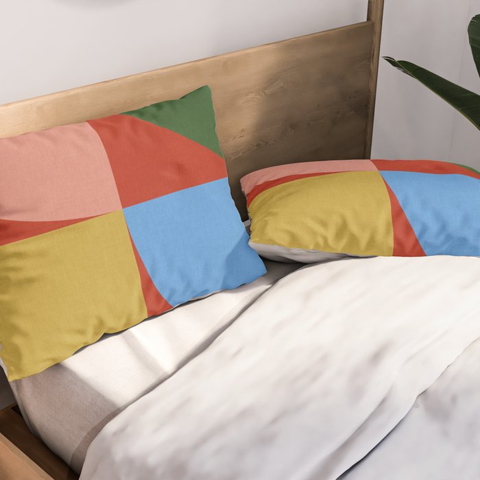 abstract retro vivid fall 6 Pillow Sham Gallery Image 2