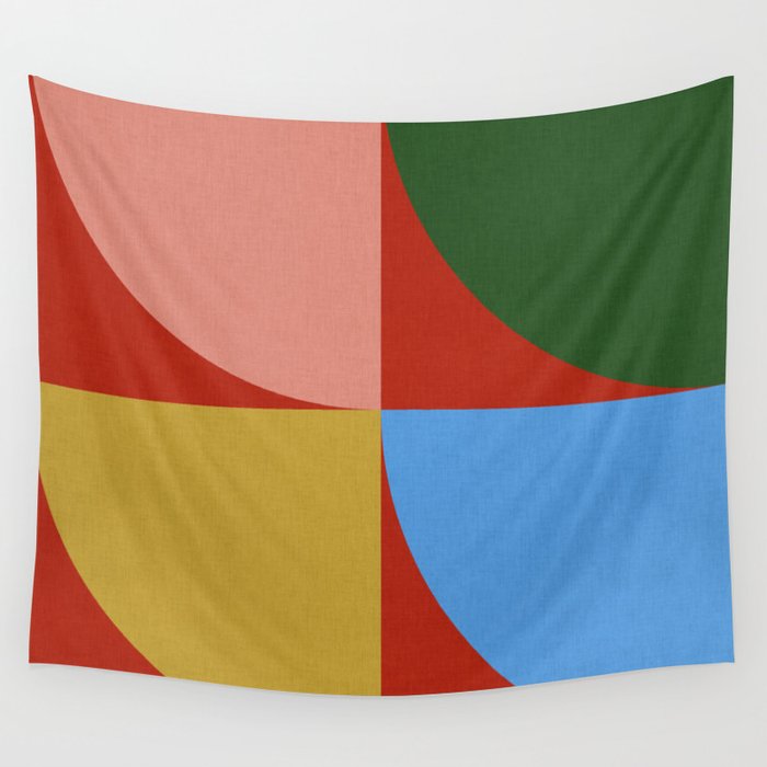 abstract retro vivid fall 6 Wall Tapestry Gallery Image 4