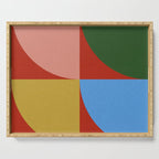 abstract retro vivid fall 6 Serving Tray Gallery Image 1