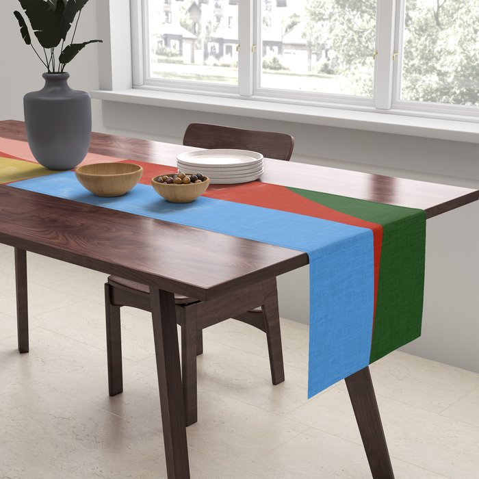 abstract retro vivid fall 6 Table Runner Gallery Image 2