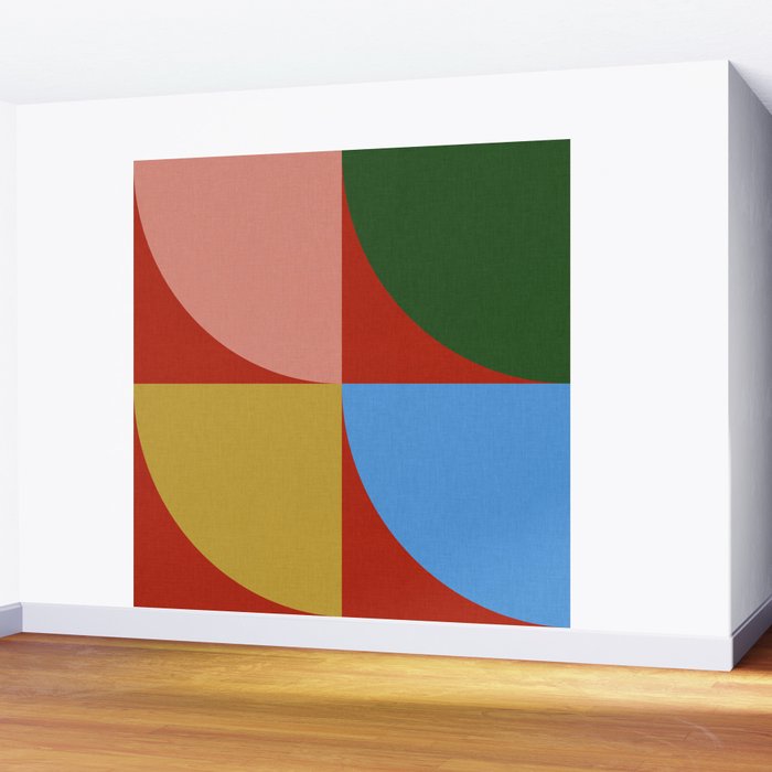 abstract retro vivid fall 6 Wall Mural Gallery Image 2