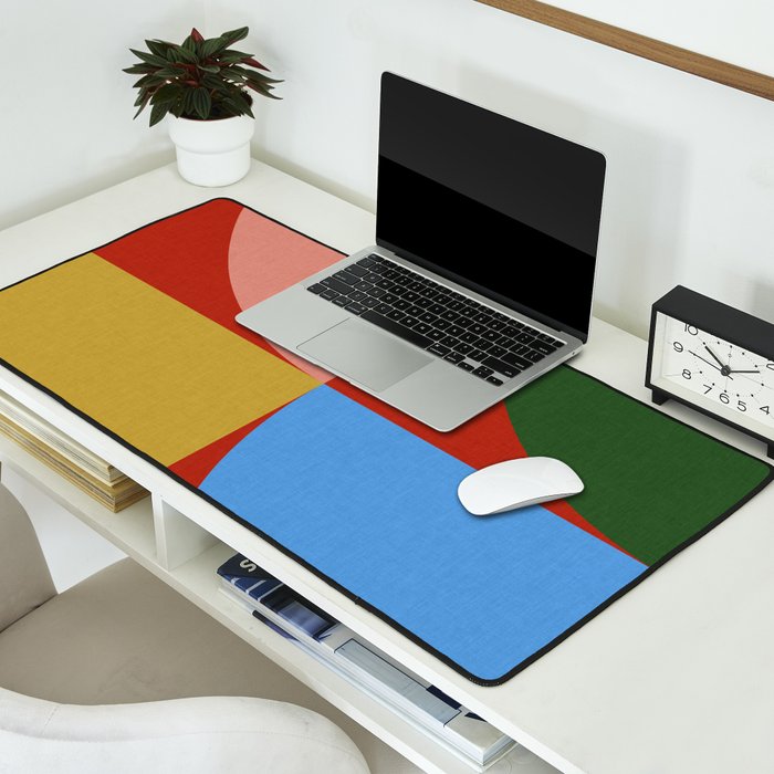 abstract retro vivid fall 6 Desk Mat Gallery Image 2
