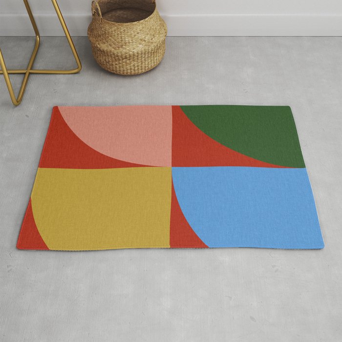 abstract retro vivid fall 6 Rug Gallery Image 1