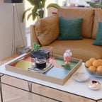 abstract retro vivid fall 6 Serving Tray Gallery Image 2