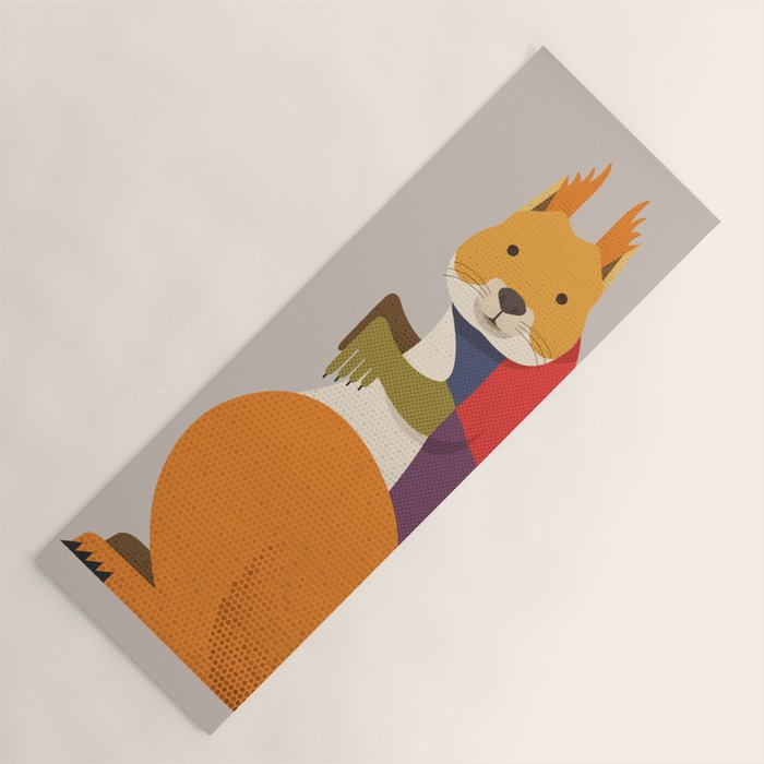 Red Squirrel Yoga Mat Gallery Image 1