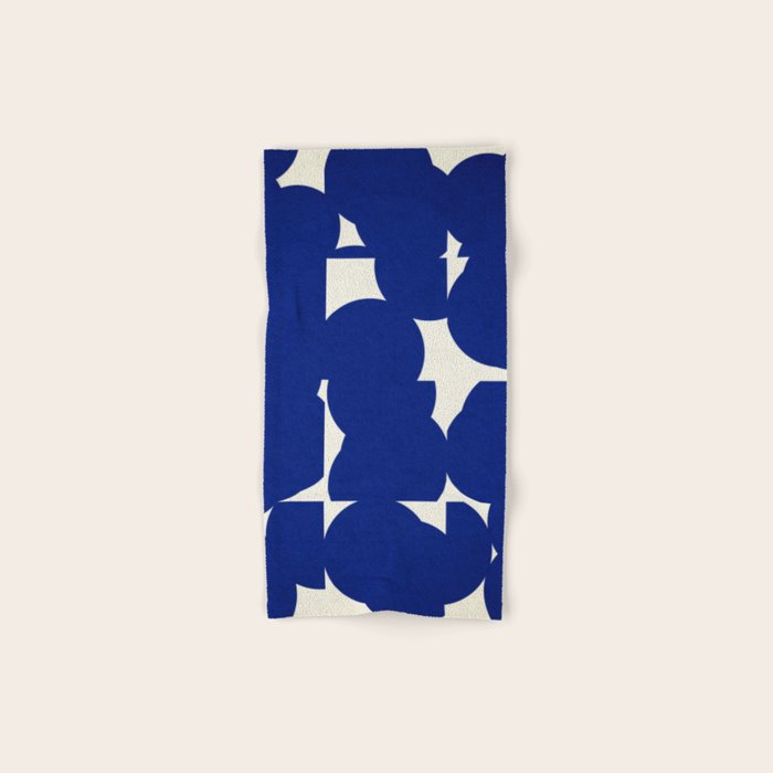 Abstract Blue shape Bath Towel Gallery Image 1