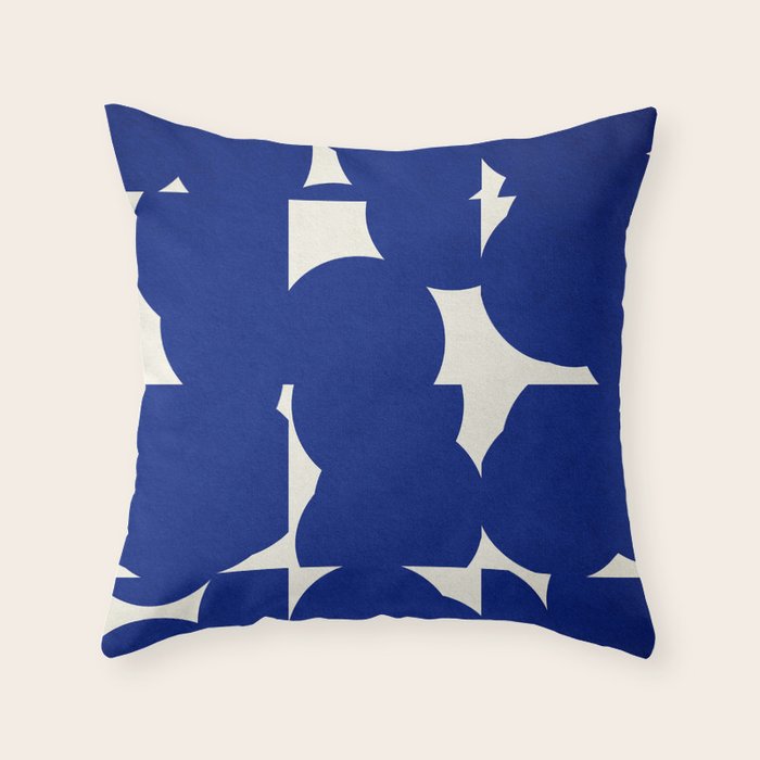 Abstract Blue shape Throw Pillow Gallery Image 6