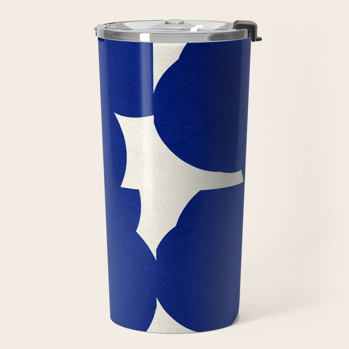 Abstract Blue shape Travel Mug Gallery Image 2