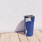 Abstract Blue shape Travel Mug Gallery Image 4